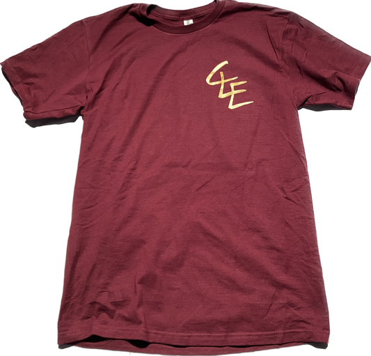 Daybreak Wine and Gold collection T-shirts